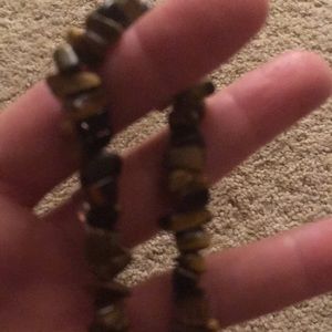 Tigers Eye beaded necklace. 16” long;